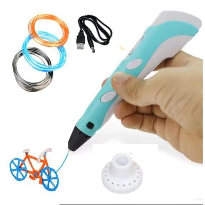 3D Printing Pen with LCD Display for Kids & Adults, Adjustable Temperature & Speed Control | Professional 3D Drawing Pen Kit with 10 Multicolor PLA Filament Refills USB Cable & Stand
