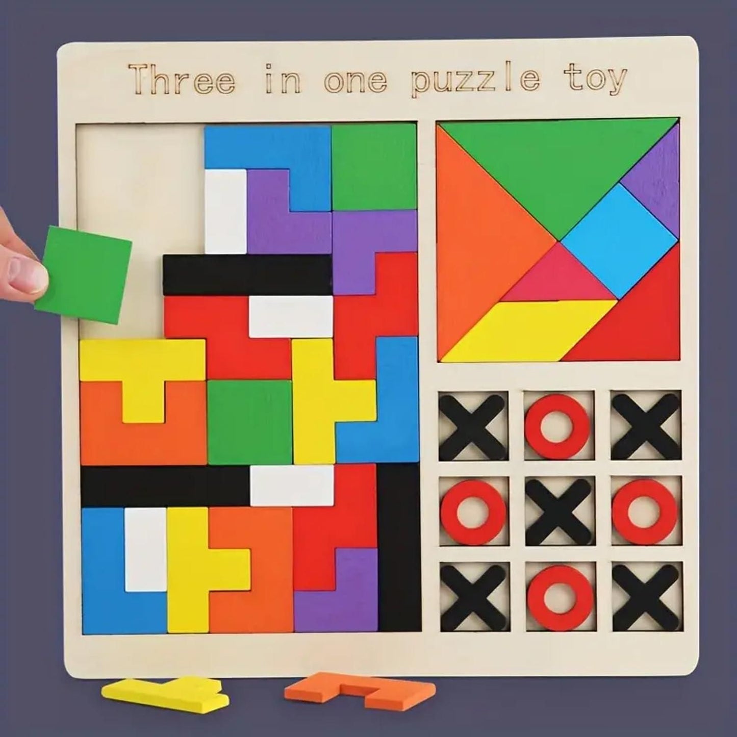 The Ultimate 3-in-1 Wooden Brain Booster Toy